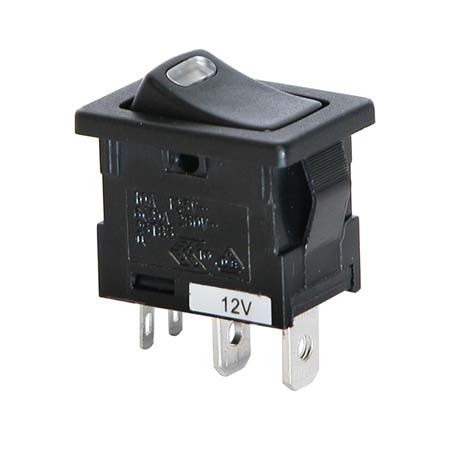 Schakelaar 'LED' Zwart 12V 10A