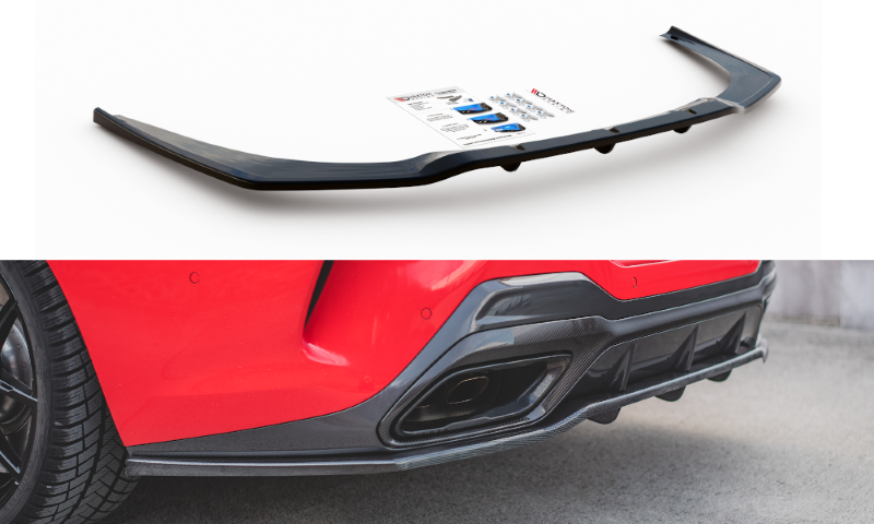 Centrale Achterspoiler (Met verticale bars) BMW M850i G15 Glanzend Zwart