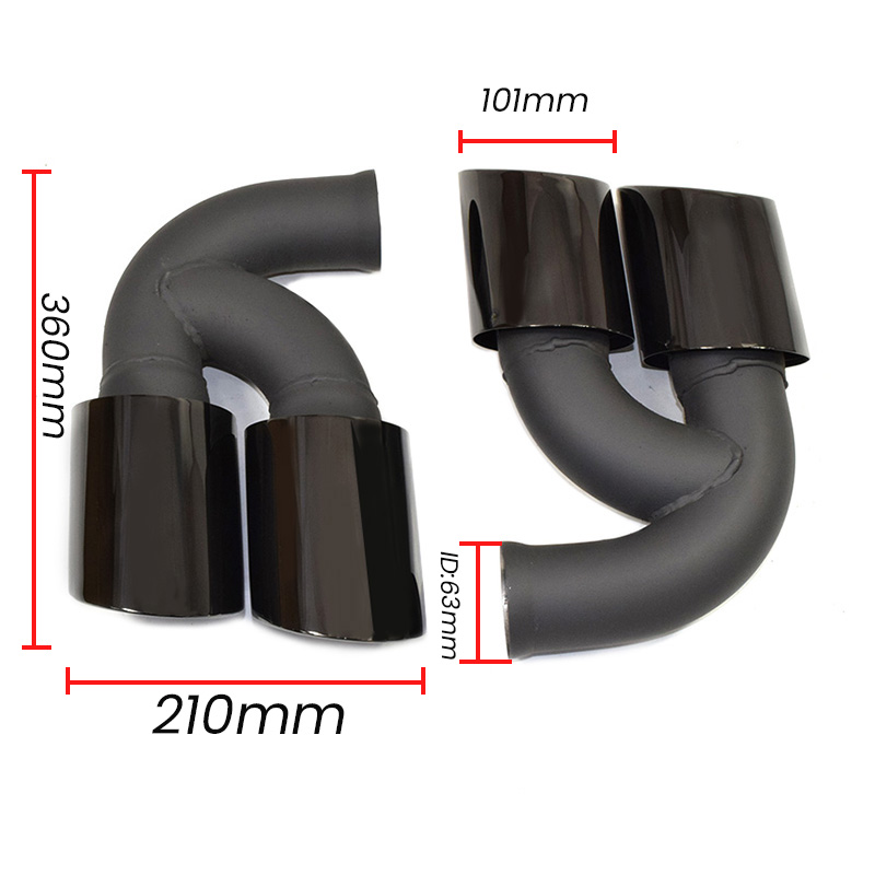 Exhaust tips Porsche Cayenne 958 92A Facelift GTS Look 14-17