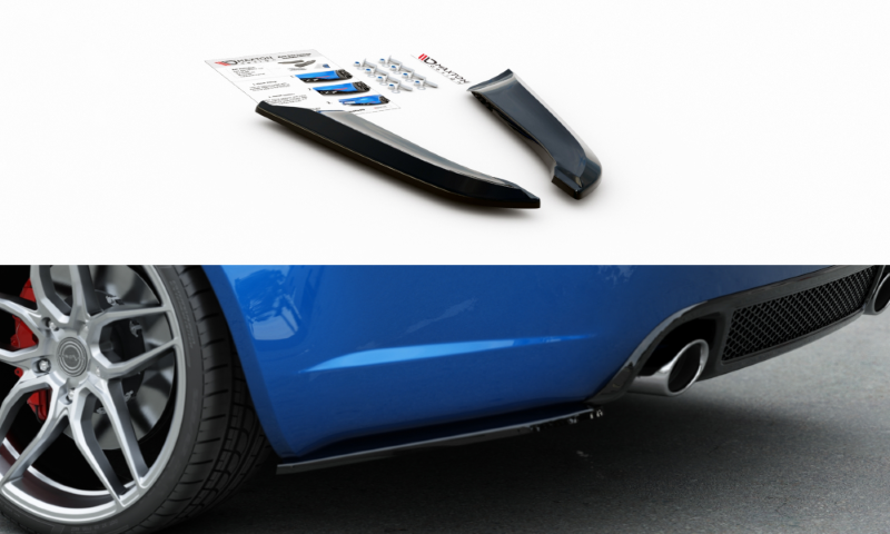 Achterzij Spoilers Audi RS4 Sedan B7 V.1 Glanzend Zwart