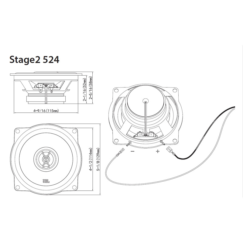 JBL Stage 2 524 5.25'' (13cm) Speakerset