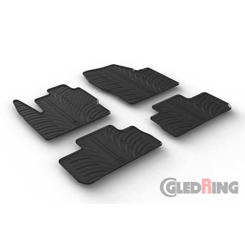 Rubbermatten  Landrover Freelander II 2007- (T profiel 4-delig + montageclips)