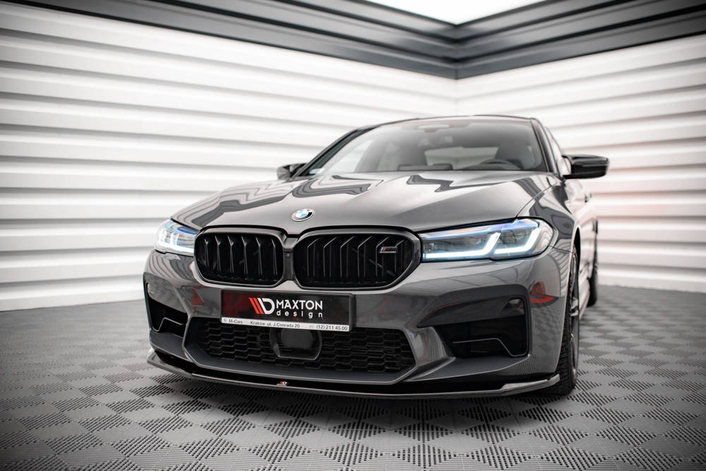 Voorspoiler V.3 BMW M5 F90 FL Maxton Glans Zwart