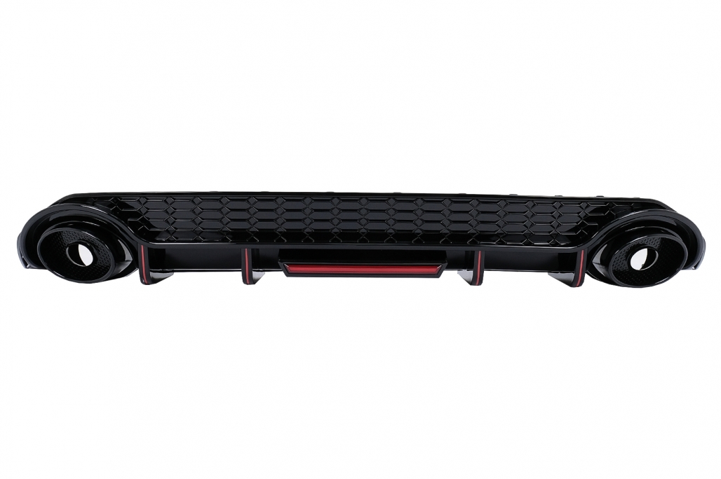 Diffuser Audi S3 Sedan 8Y RS-Look Zwart met sierstukken