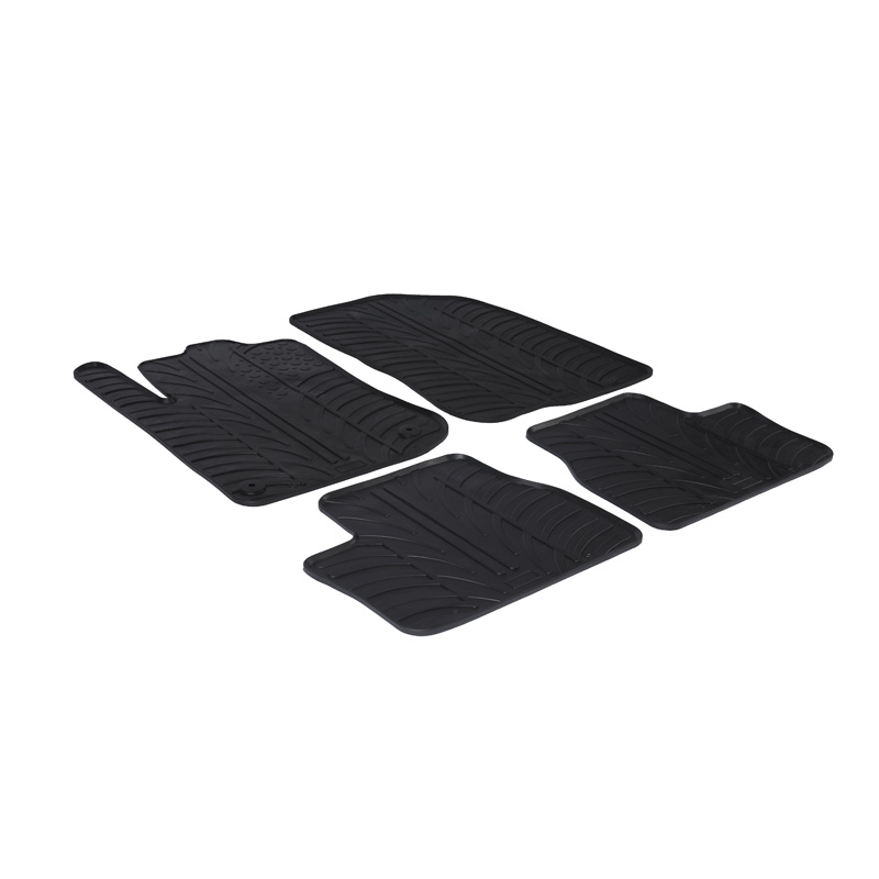 Rubbermatten Peugeot 2008 2013- (T profiel 4-delig + montageclip