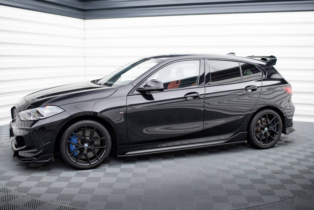 Zijskirts BMW 1 Serie M Pakket / M135i M Performance Maxton Glans Zwart