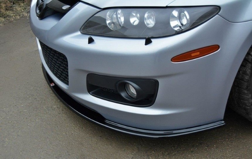 Race voorspoiler Mazda 6 Mk1 Maxton Design glans zwart