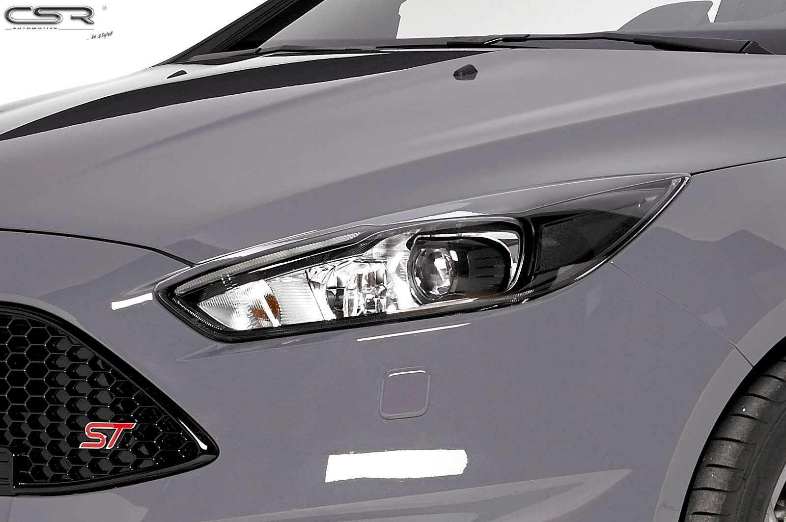 Koplampspoiler Ford Focus MK3 CSR Glans Zwart