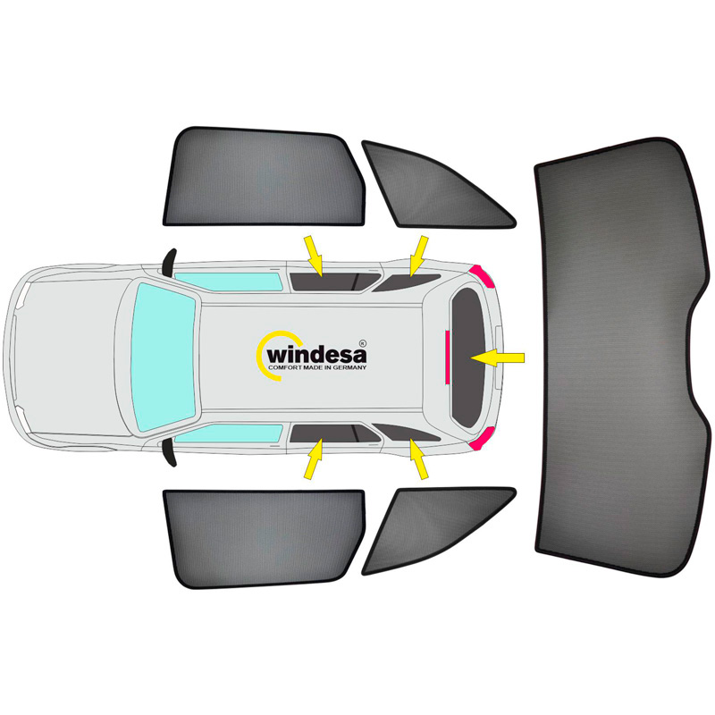 SunClip Zicht- & Zonwering  Seat/Cupra Leon IV ST Sportstourer 2020-