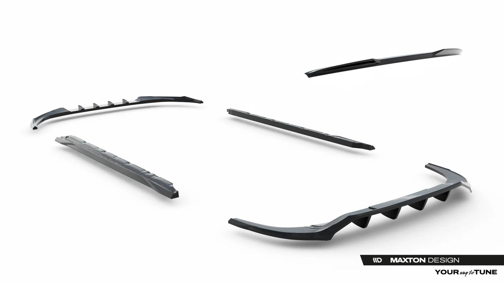 Bodykit Audi A3 Sedan 8Y Facelift Maxton Glanzend zwart