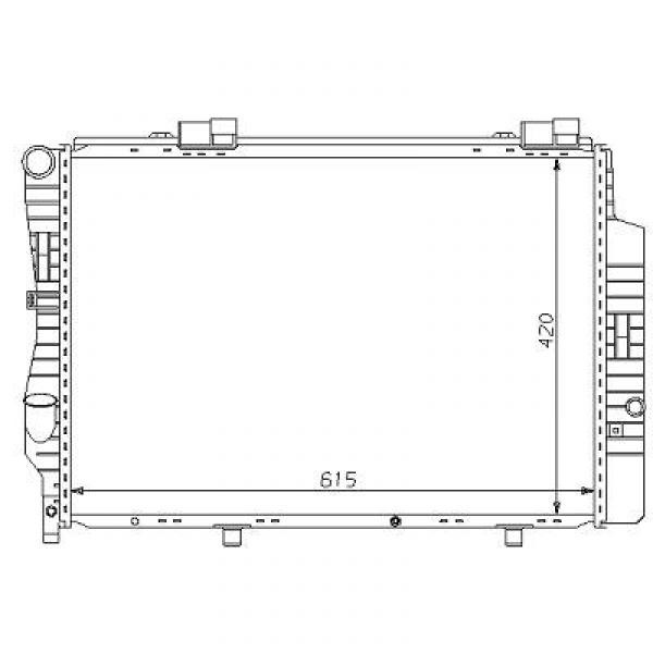 Radiator DB W 202 93-97 615x420x42 C280/C36 AMG +/-AC