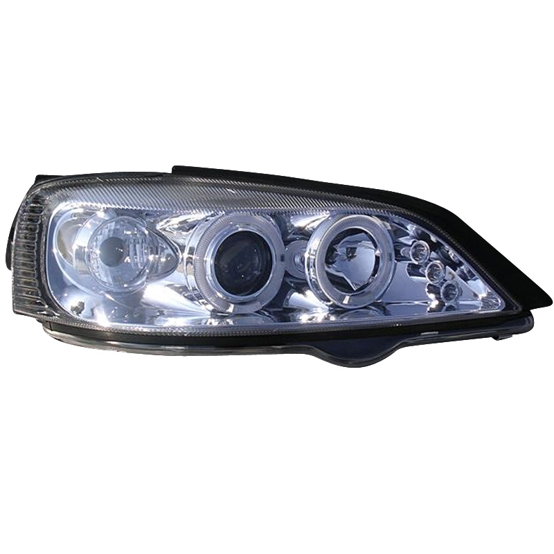 Set Koplampen  Opel Astra G 1998-2003 - Chroom - incl. Angel-Eyes - Type 2