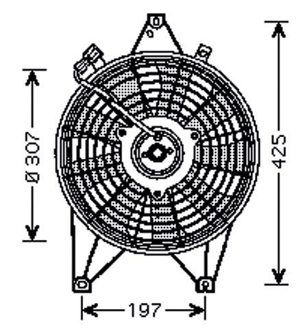 Radiator FAN KIA CARNIVAL 98-06 307 ALLE TYPE +/-AC