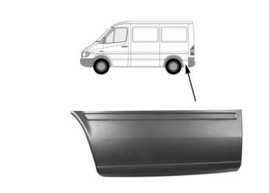 eindstuk, 90cm, links Mercedes Sprinter, 1995-2006