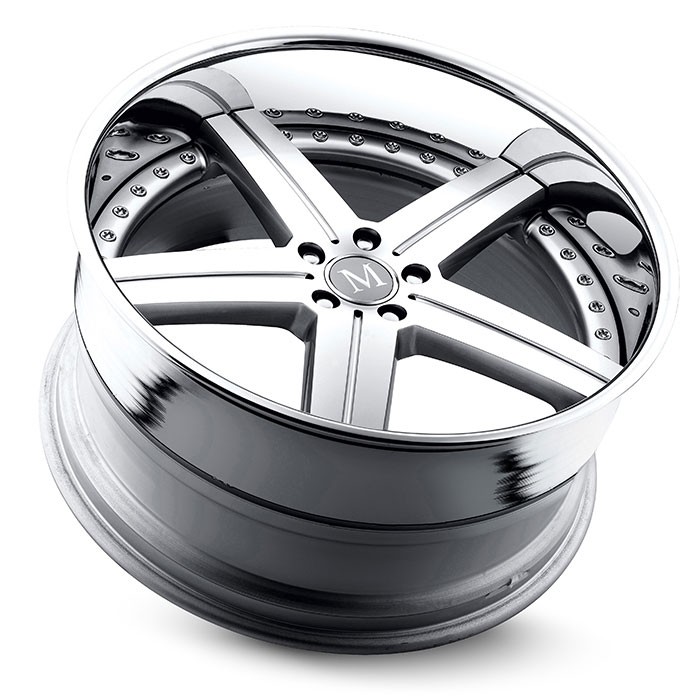 Velgen Mandrus Stuttgart 22x9 5x112 ET37 Zilver Machined Face +