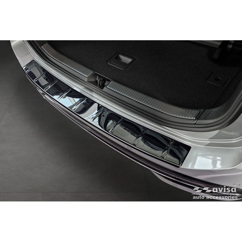 Zwart-Chroom RVS Achterbumperprotector  Volkswagen Passat Variant (CJ5) 2023- 'Ribs'