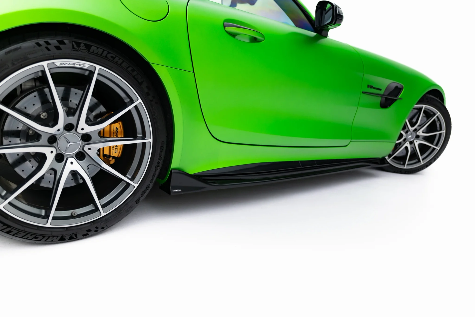 Zijskirts Mercedes-AMG GT R C190 Facelift Glans Zwart