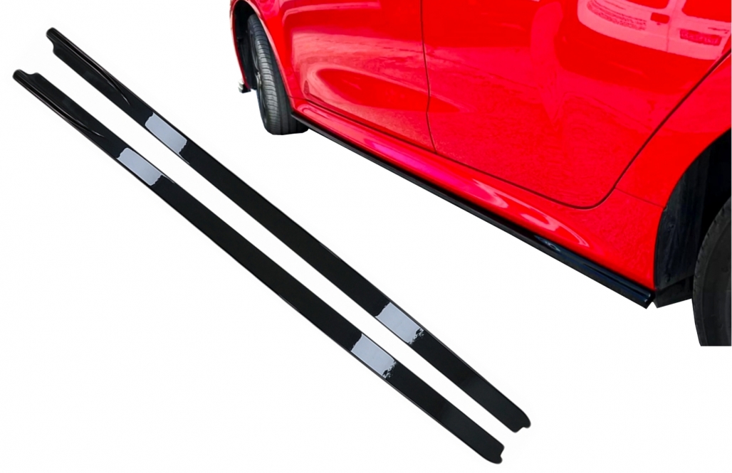 Zijskirts Glans Zwart Toyota Yaris MK4 XP210