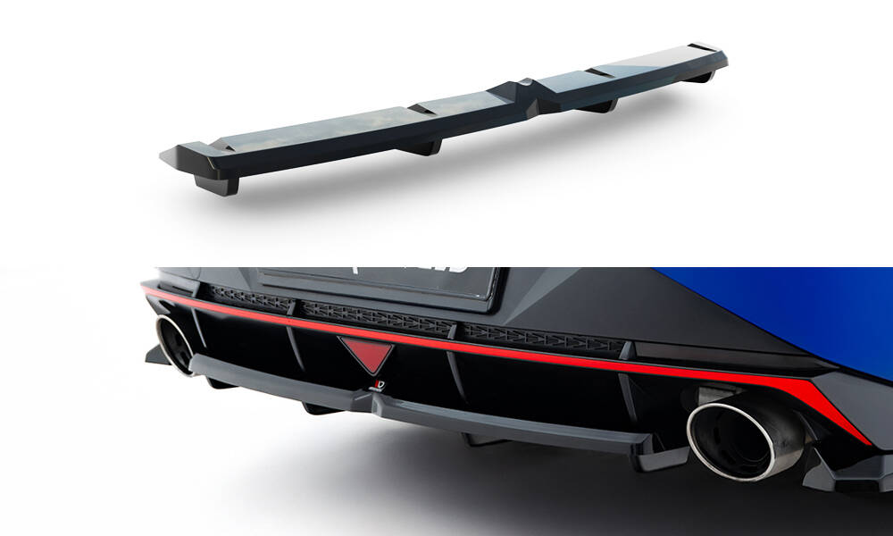 Achter Diffuser Hyundai Elantra N MK7 Maxton Glanzend zwart