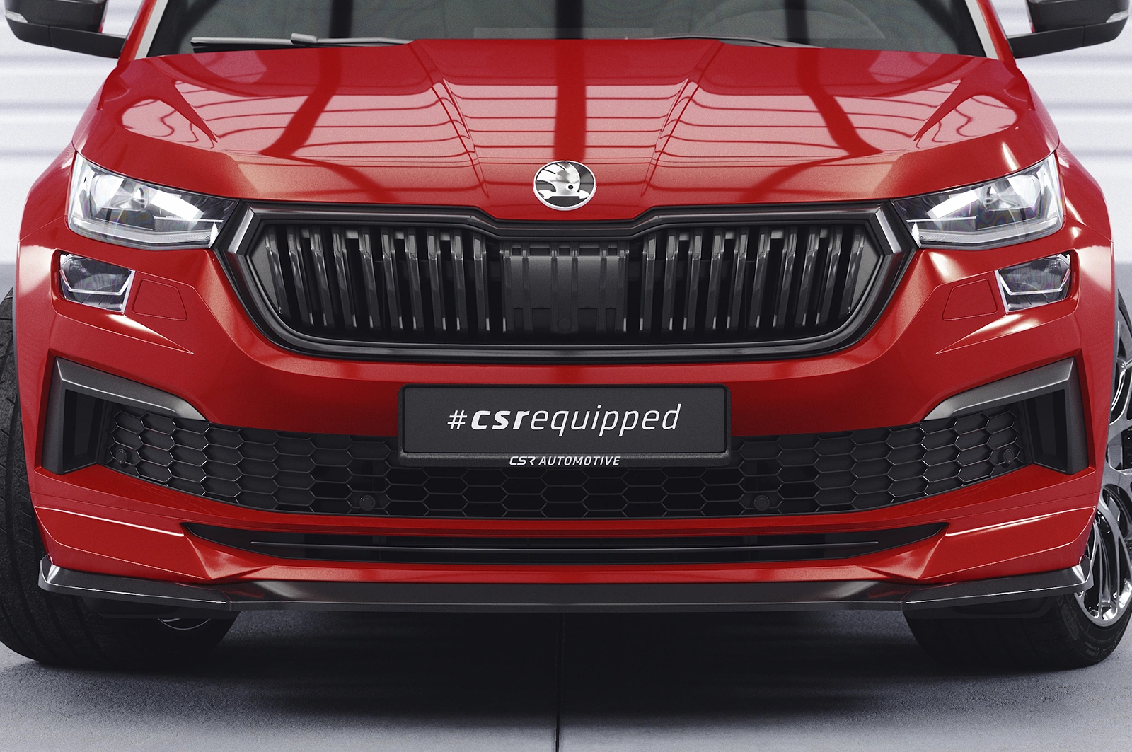 Voorspoiler Skoda Kodiaq (Facelift) 2021- Glans Zwart – CSR