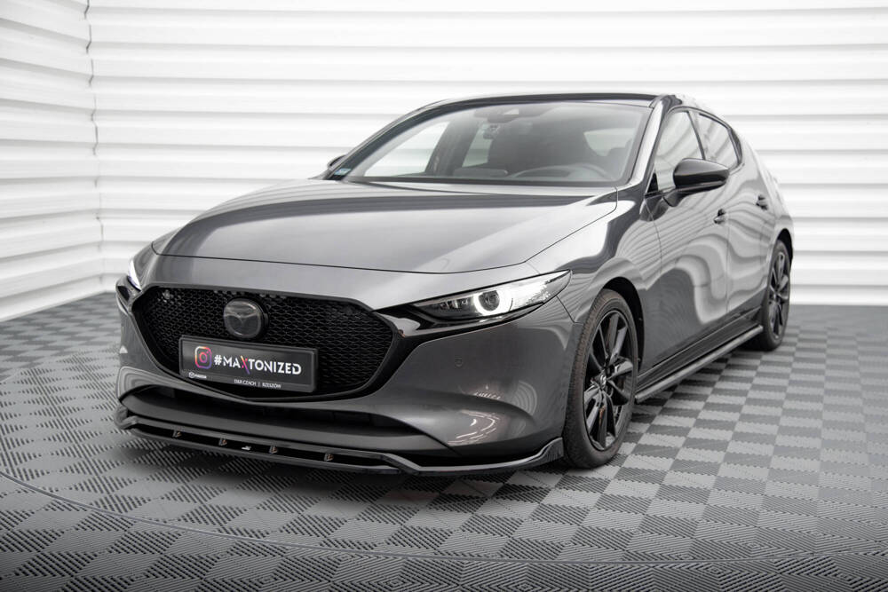 Voorspoiler V.2 Mazda 3 Mk4 Maxton Glans Zwart