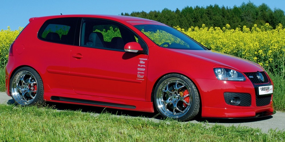 Spoilerzwaard recht voor Voorspoilerlip VW Golf V GT/GTI Rieger