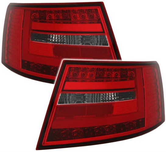 Taillights Audi A6 4F Sedan Tube LED Smoke