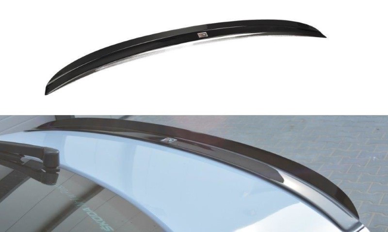 Spoiler cap Skoda Superb 3 FL Maxton Design glans zwart V.1