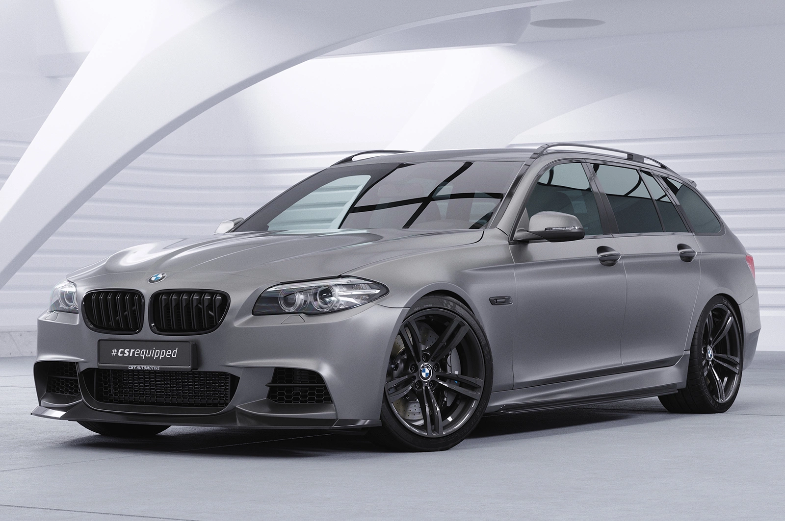 Voorspoiler BMW 5er F10/F11 M-Paket Glans Zwart – ab 01/2010
