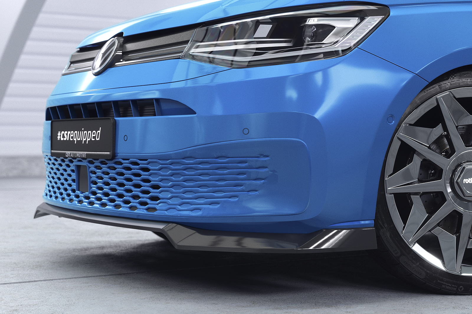 Voorspoiler Volkswagen Caddy Cargo CSR Glans Zwart