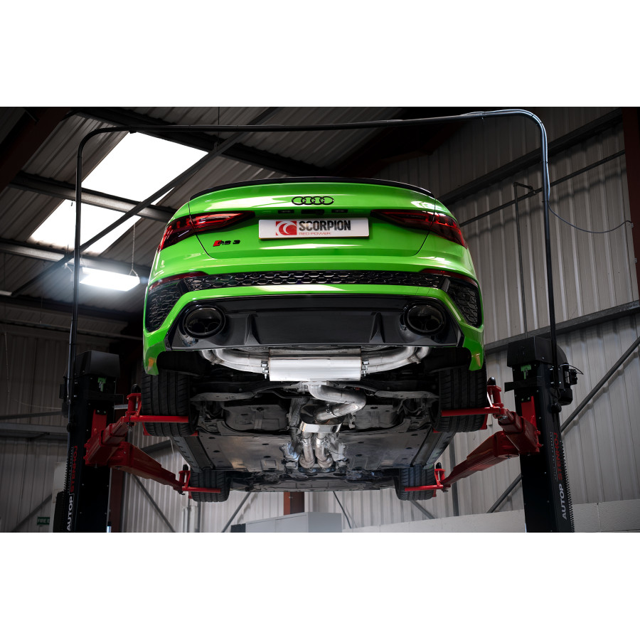 Audi RS3 8Y Saloon / Sedan 21 - Current ROW Non-GPF Model Non-Resonated Cat/GPF-back system with elec valves