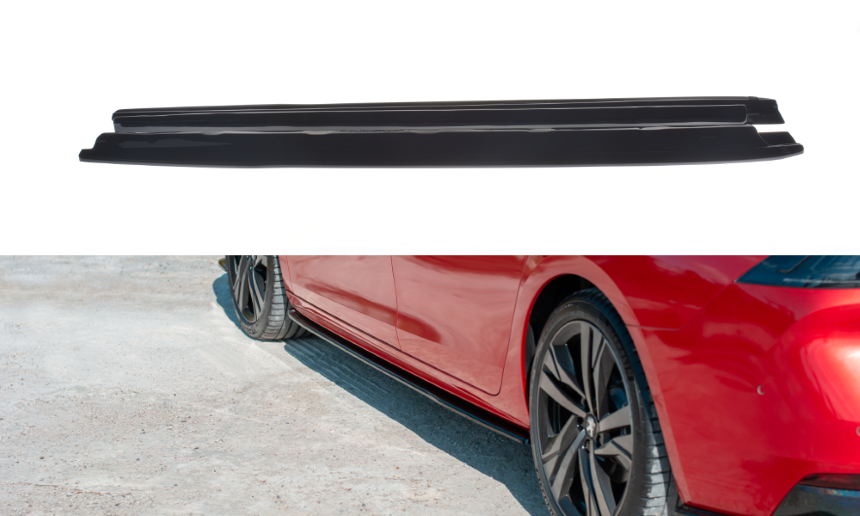 Zijskirts Peugeot 508 Maxton Design glans zwart