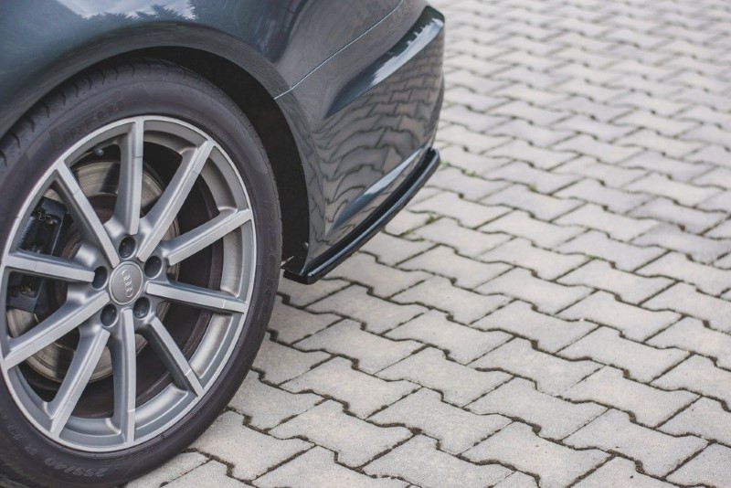Achterzij Spoilers Audi S6 / A6 S-Line C7 FL Glanzend Zwart