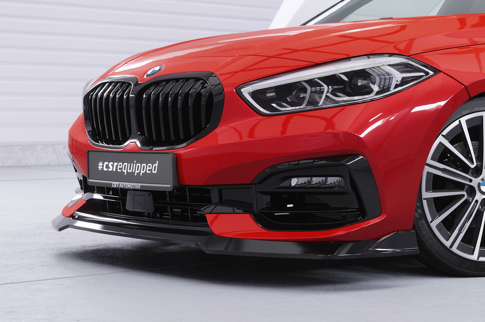 Voorspoiler BMW 1er F40 glans zwart