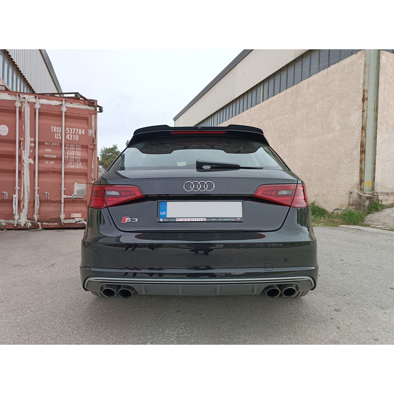 Dakspoiler (Spoiler Cap)  Audi A3 (8V) S-Line/S3 Hatchback/Sportback 2012-2016 (ABS Glanzend zwart)