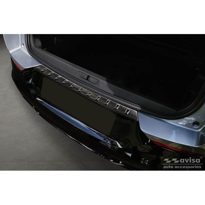 Zwart RVS Achterbumperprotector  Opel Grandland X Facelift 2021- 'Ribs'