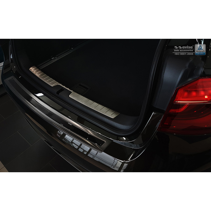 RVS Achterbumperprotector 'Deluxe' BMW X6 F16 2014- Zwart/Zwart