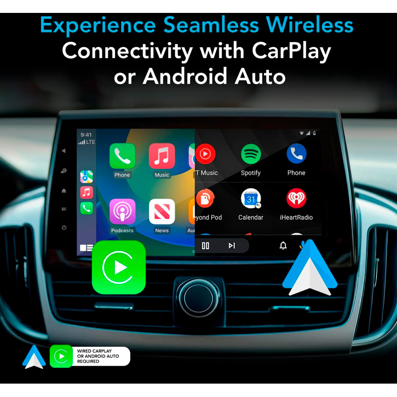 AutoSky WUA-8 Draadloze CarPlay en Android Auto Adapter – USB Dongle - Sapphire Edition
