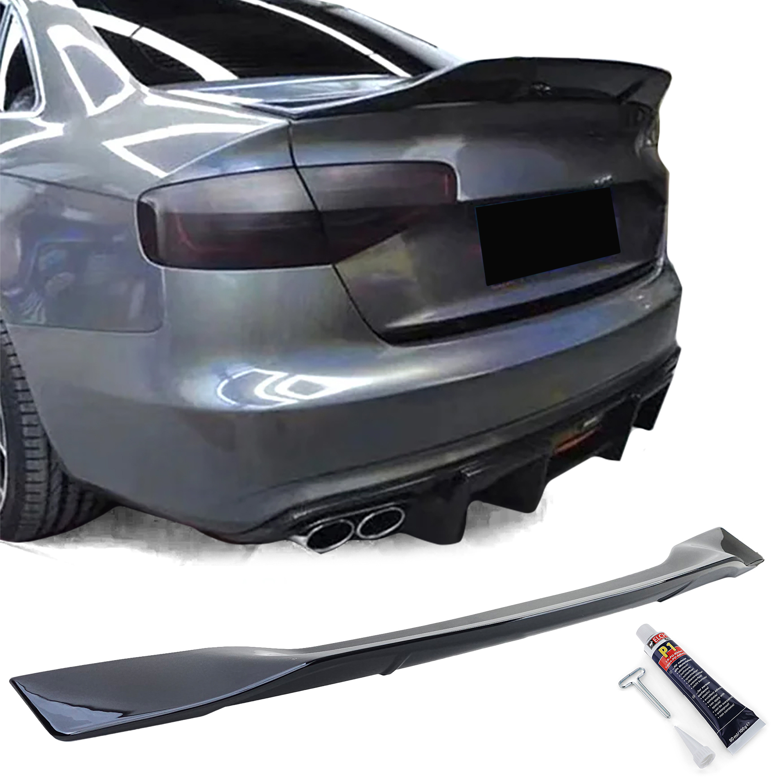 Achter Diffusor Audi A4 B8  Carbon