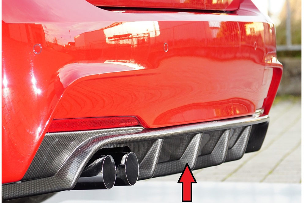 Achter Diffuser BMW 3Serie F30/F31 2012-... Carbon Rieger