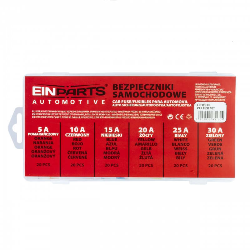 EPFUSE05 CAR FUSE SET MINI 120 PCS