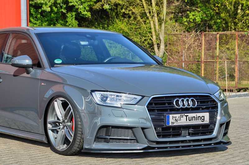 Voorspoiler Audi A3 8V S-line S3 Sportback Glans Zwart
