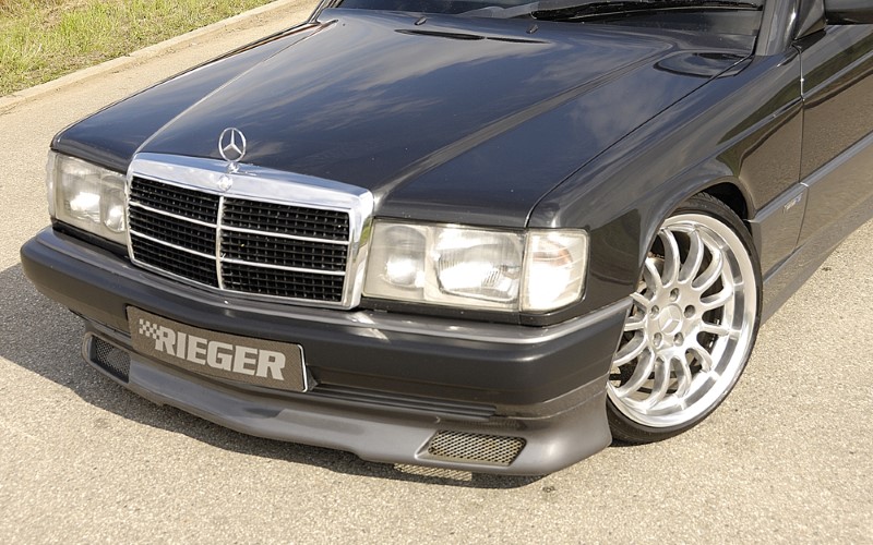 Voorspoilerlip Mercedes w201 vanaf 88 Rieger