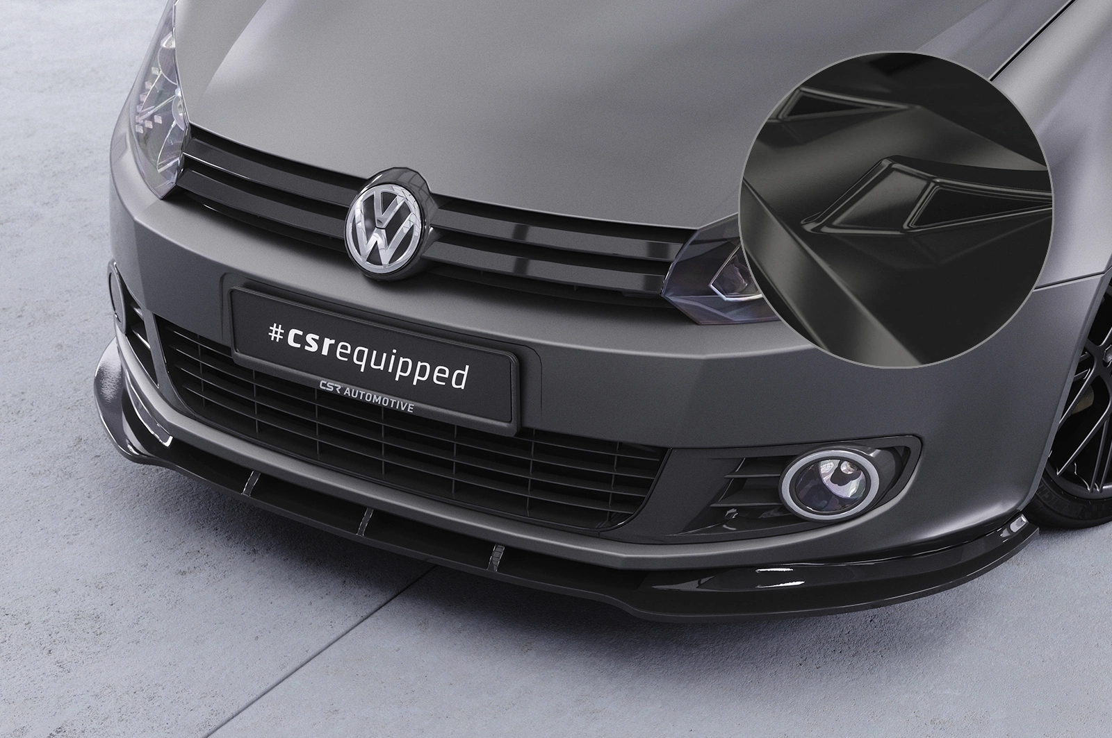 Voorspoiler VW Golf 6 glans zwart   2008-2012