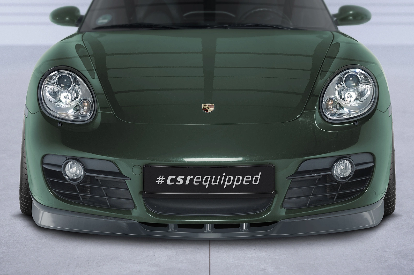 Voorspoiler Porsche 987c Cayman 2005-2009 (voor Facelift) Glans Zwart – CSR