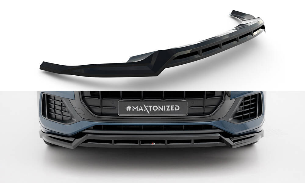 Voorspoiler Audi Q8 MK1 Maxton Glanzend zwart