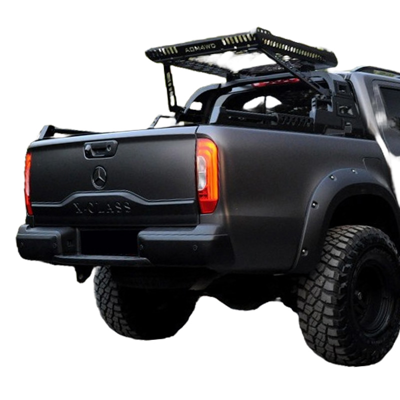 Achterklepcover  Mercedes X-Klasse W470 2017- - Versie 2 - Matzwart