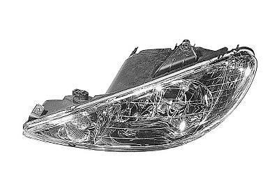 koplamp, Valeo, H7+H7, helder glas, elektr verstelb, links Peuge