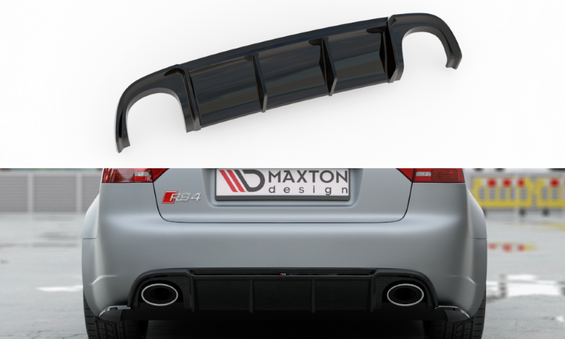 Diffuser Audi RS4 B7 Maxton Glans Zwart