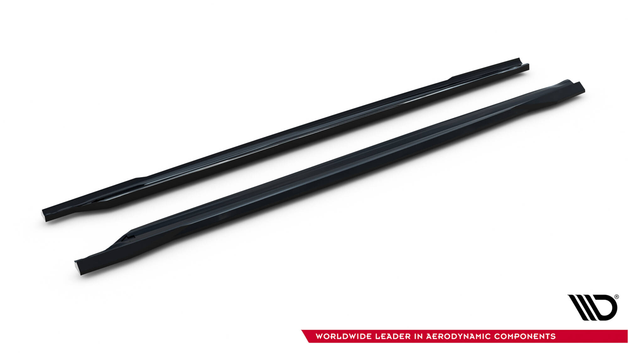 Zijskirts V.1 Skoda Octavia RS Liftback / Combi MK4 Facelift Maxton Glanzend zwart